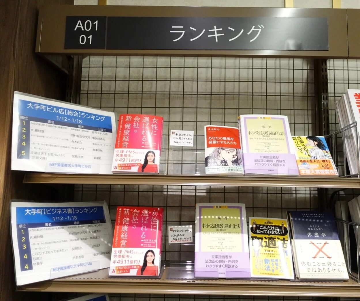 書店ランキングの様子