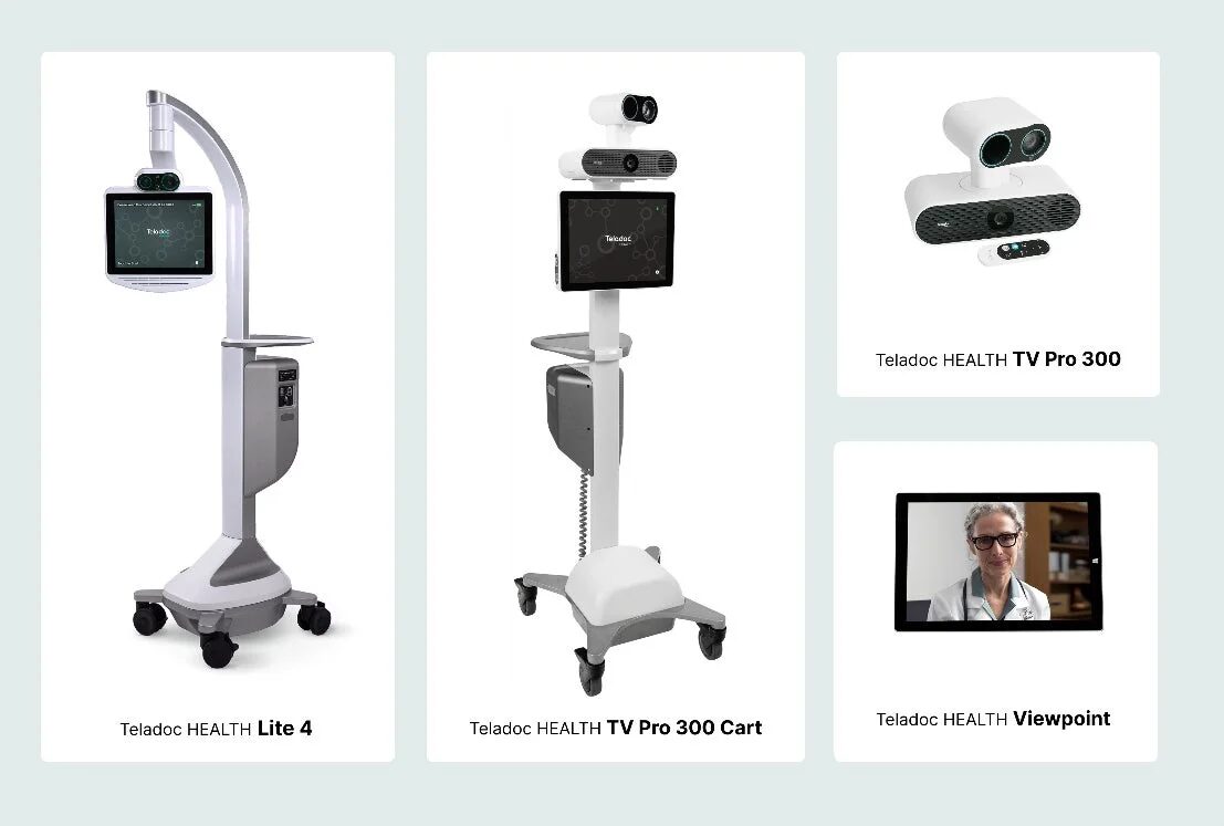 Teladoc Healthの様々な遠隔医療製品を紹介する画像