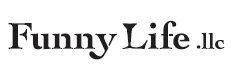 白地に「Funny Life .llc」と黒いセリフ体で書かれたテキストロゴ画像です。シンプルで識別しやすいデザインです。