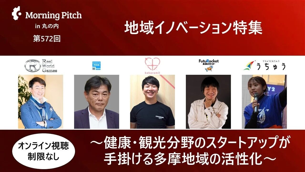 Morning Pitch in 丸の内 第572回 地域イノベーション特集