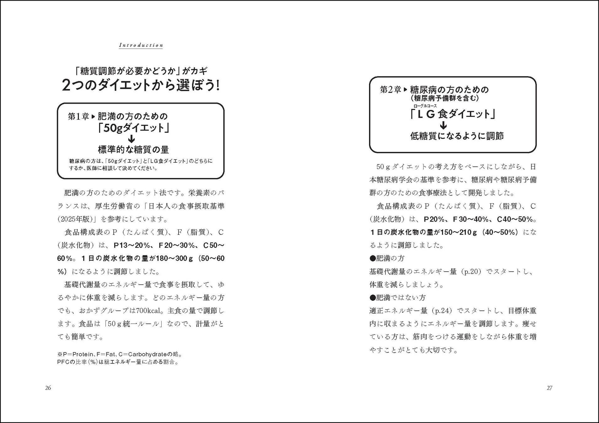 2つのダイエット法の概要