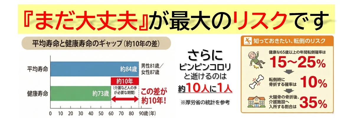 平均寿命と健康寿命のギャップ