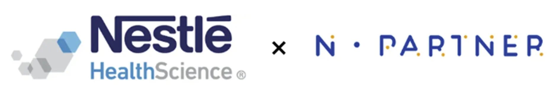 ネスレ ヘルスサイエンスとN・パートナーのロゴが並び、両社の提携またはコラボレーションを示唆する画像です。