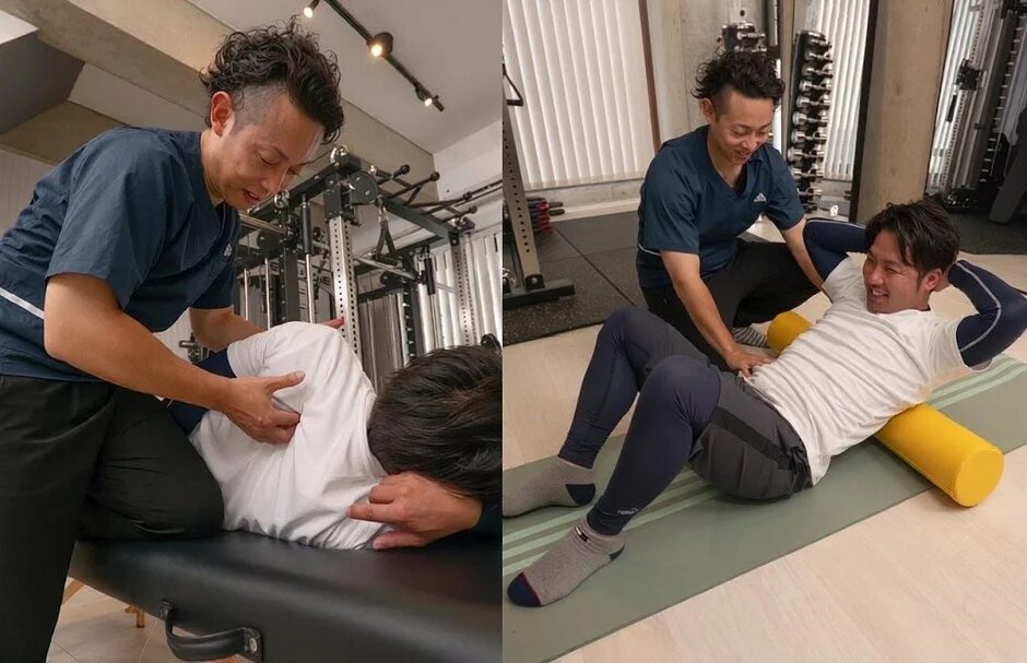 パーソナルトレーニングと整体の様子