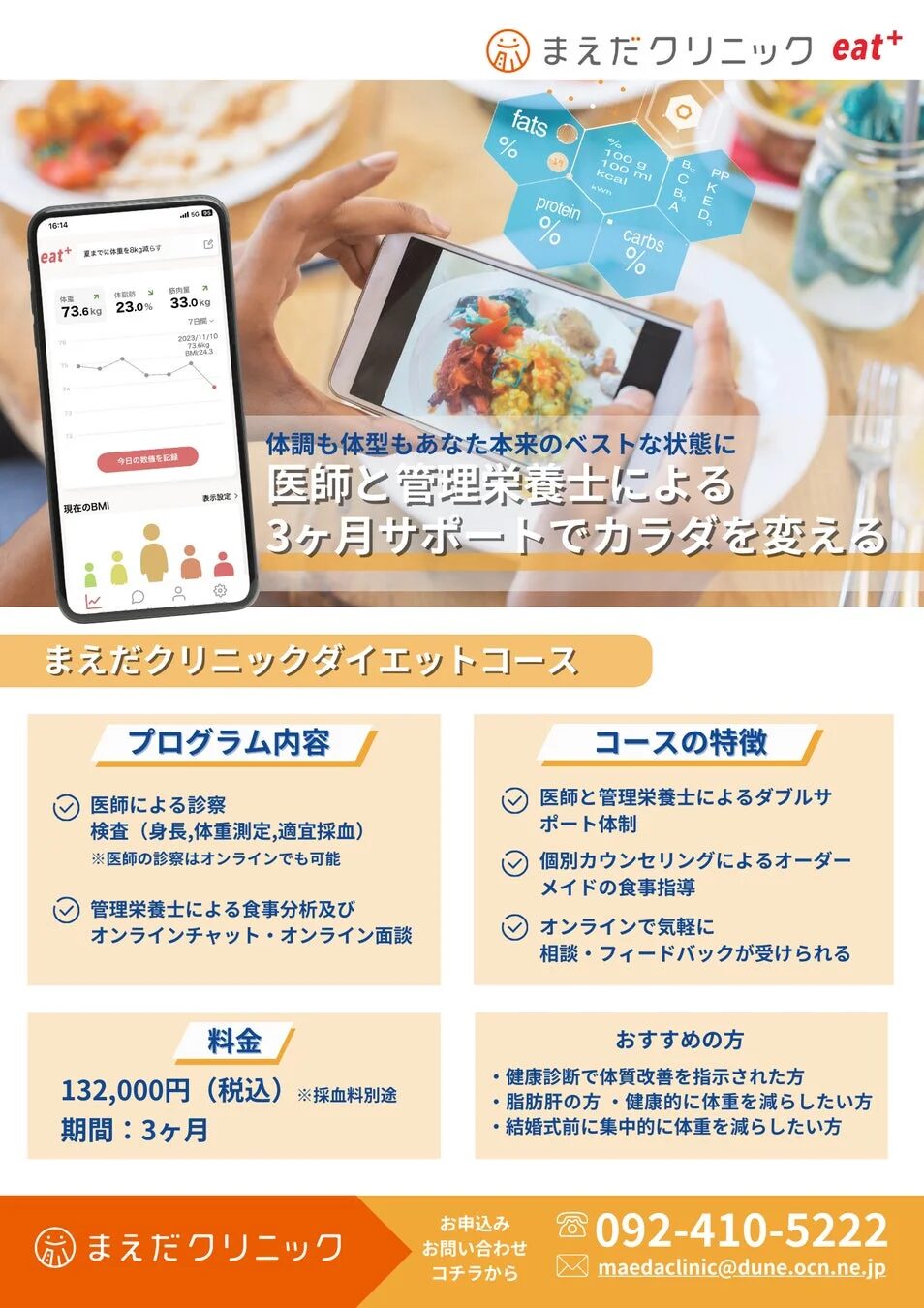 まえだクリニック eat+ ダイエットコース プログラム内容