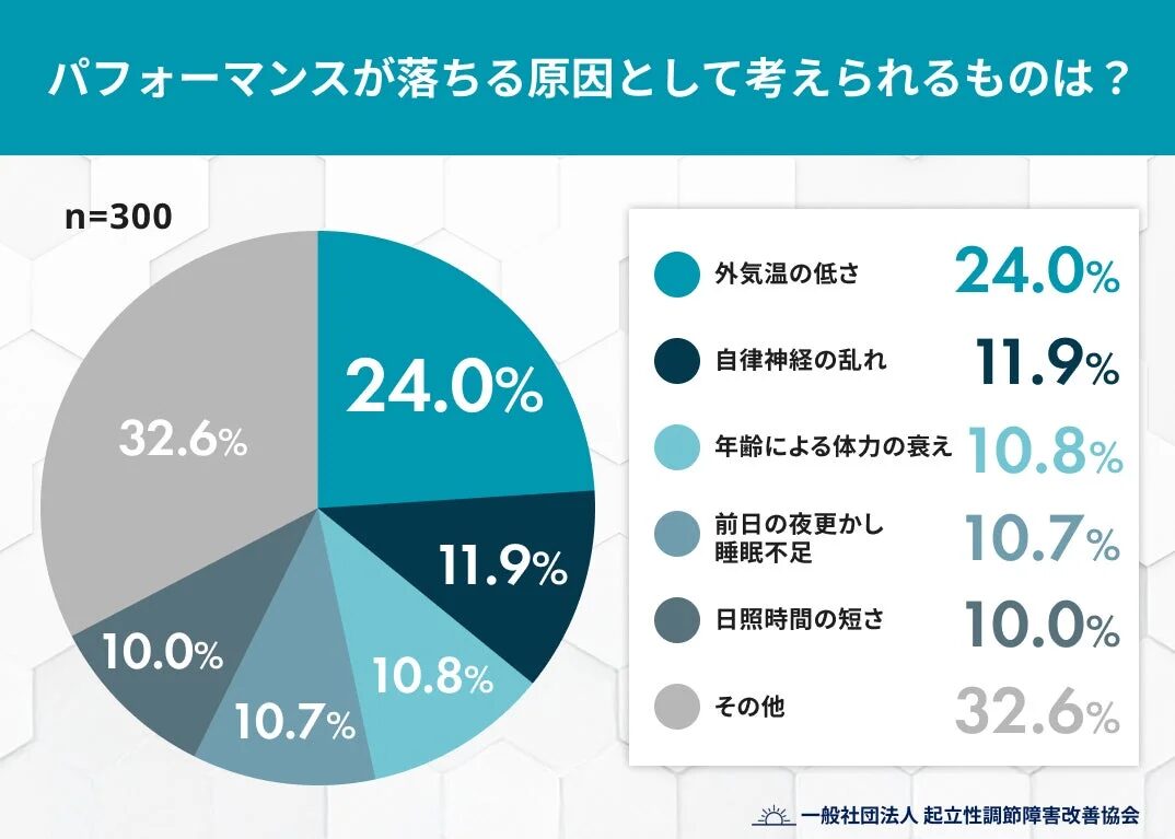 パフォーマンスが落ちる原因として考えられるものは?