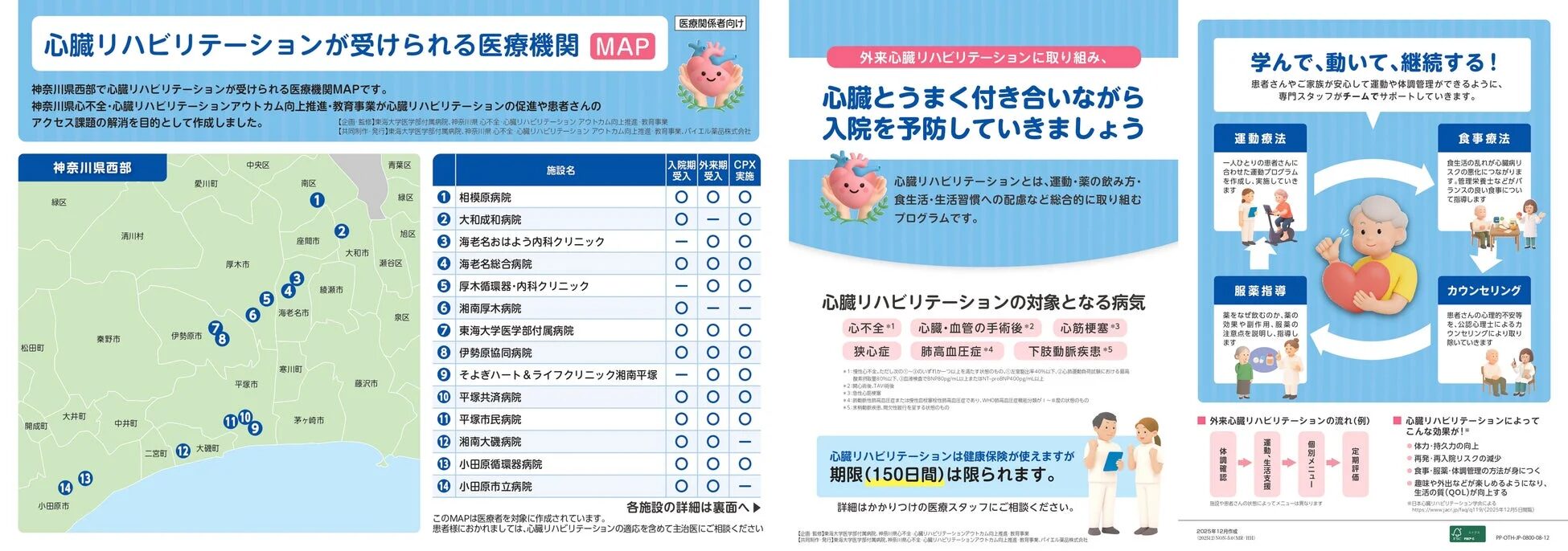 心臓リハビリテーションが受けられる医療機関 MAP