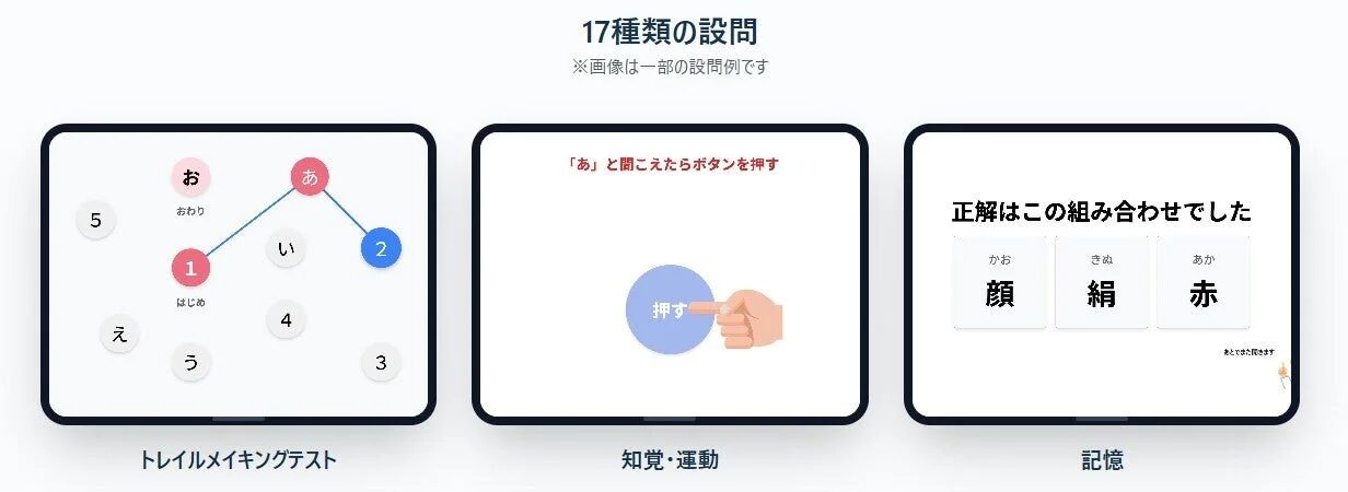 認知機能テストの設問例