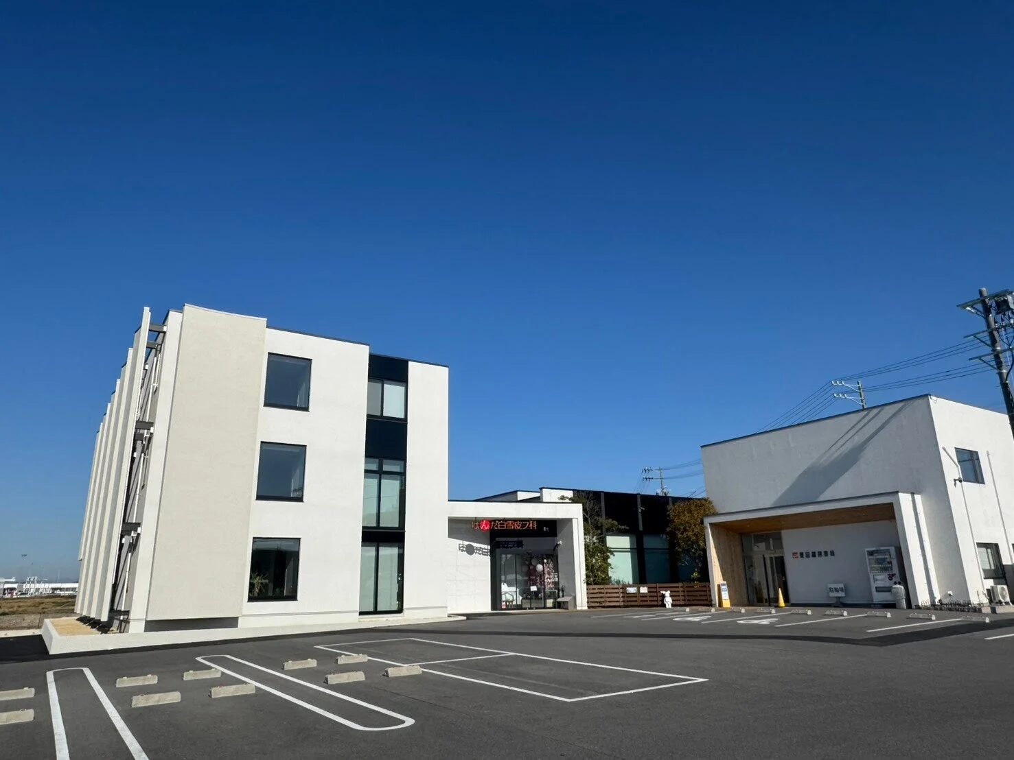 はんだ白雪皮フ科 美容棟 外観