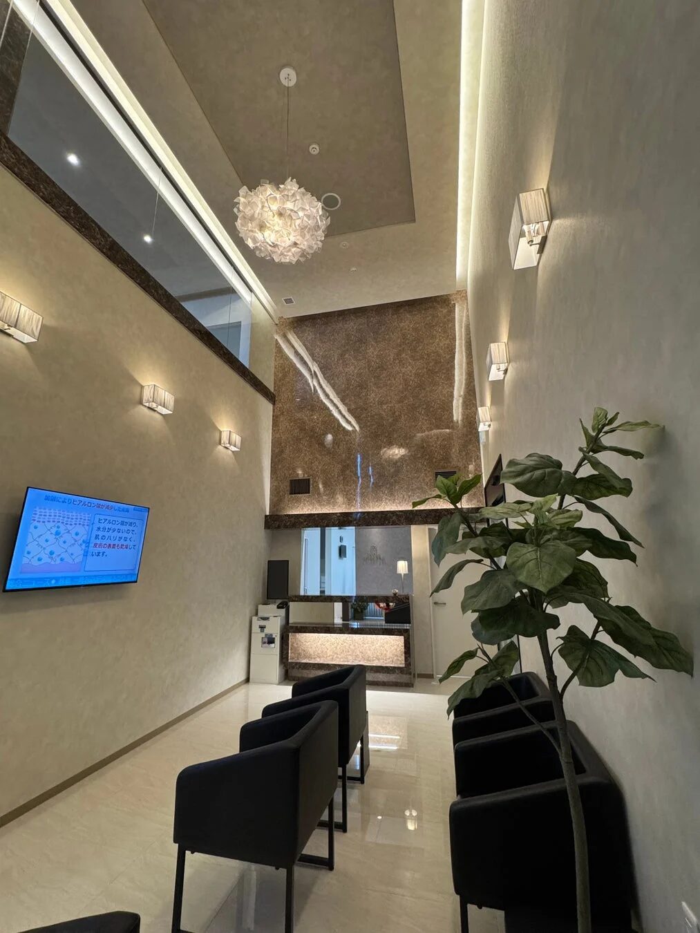 美容棟の待合室