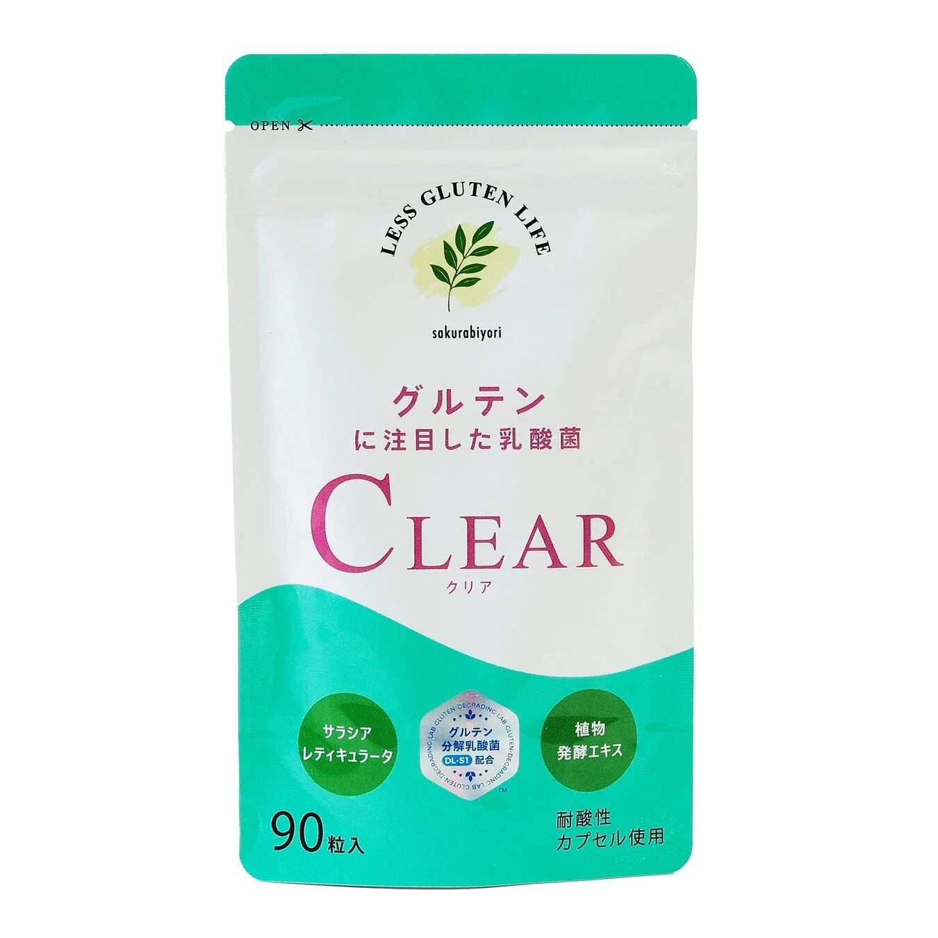グルテンに注目した乳酸菌CLEARのパッケージ