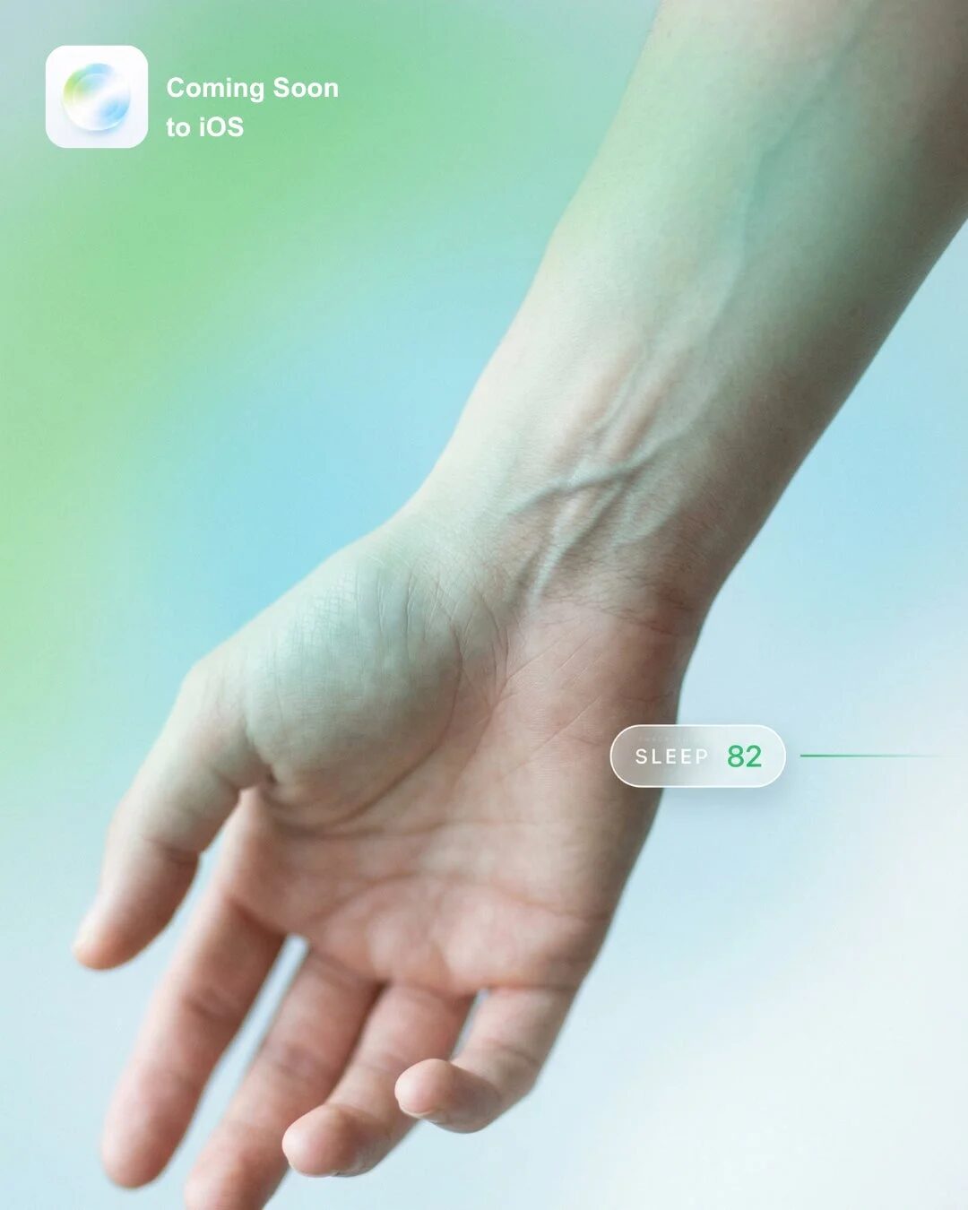 腕と睡眠データアプリ画面