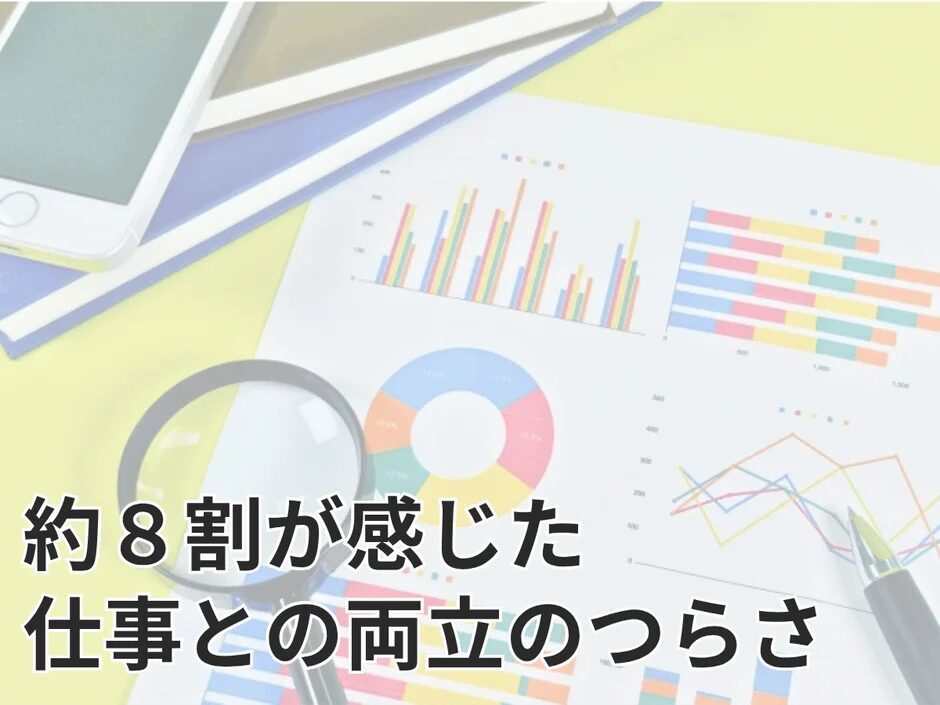 仕事との両立のつらさを感じる働く女性のグラフ