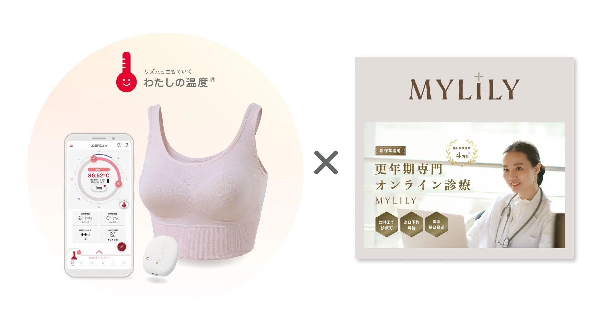 MYLILYとわたしの温度®の連携を示す画像